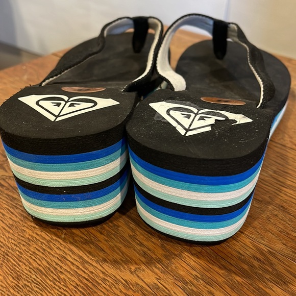 Quicksilver wedge heel flip flops size 8 - Picture 4 of 7